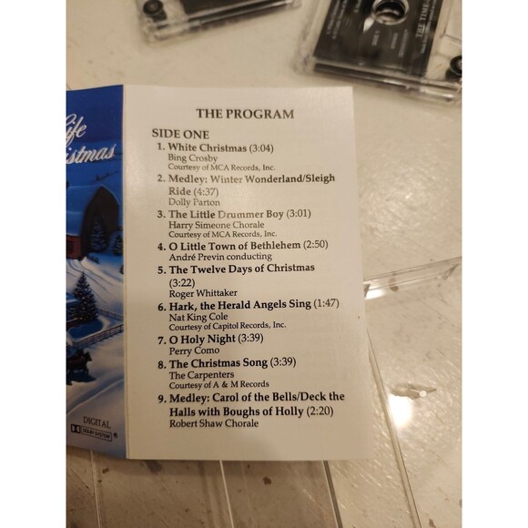 Time Life Treasury of Christmas Music Cassette 2 Tapes Sides 1-4 Tape Set 1986 - Picture 10 of 12